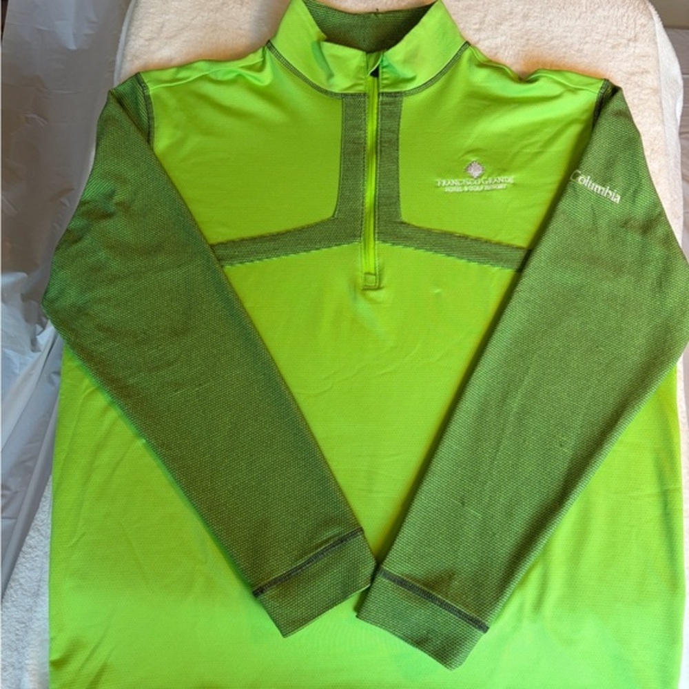 Columbia Two-Tone Green Long-Sleeve Half-Zip Pullover Francisco Grande